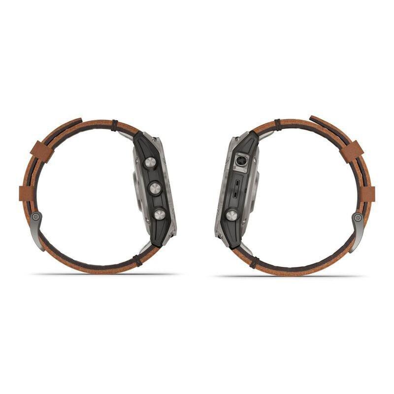 Garmin Fenix 7 Sapphire Solar 47Mm Titanium with Chestnut Leather Band Smartwatch, , large image number 3