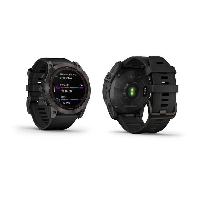Garmin Fenix 7X Sapphire Solar 51Mm Carbon Grey DLC Titanium with Black Band Smartwatch, , large image number 1
