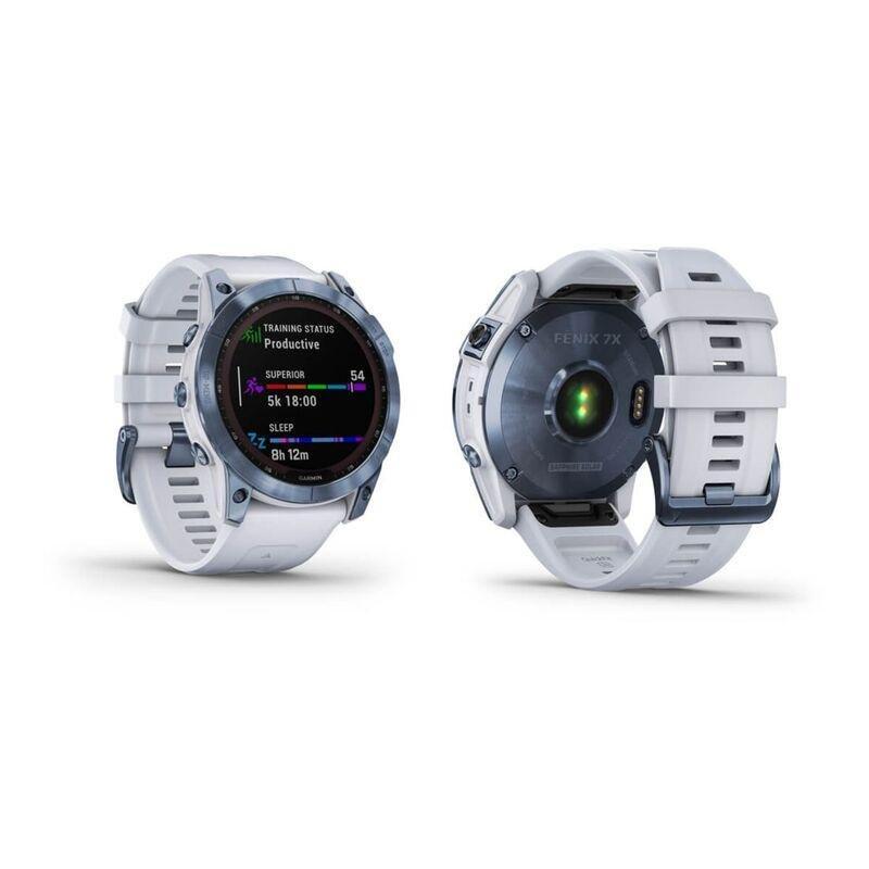Garmin Fenix 7X Sapphire Solar 51Mm Mineral Blue DLC Titanium with Whitestone Band Smartwatch, , large image number 1