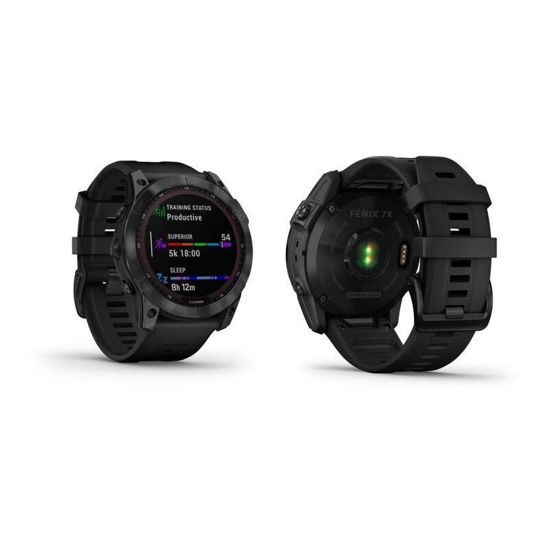 Garmin fenix 7X Sapphire Solar, Black DLC Titanium with Black Band