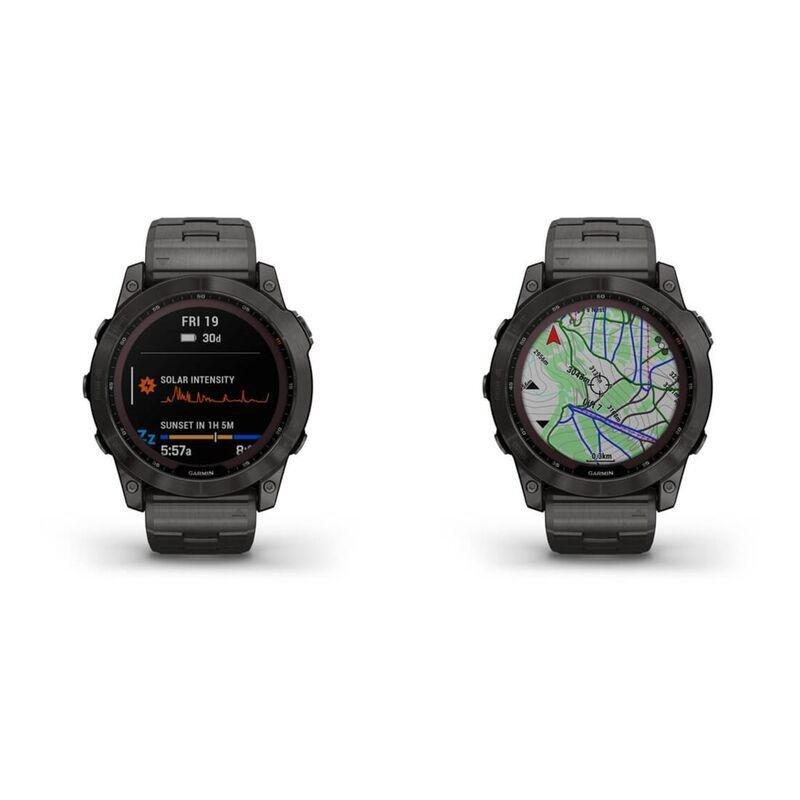 Garmin Fenix 7X Sapphire Solar 51Mm Carbon Grey DLC Titanium with Carbon Grey DLC Vented Titanium Band Smartwatch, , large image number 1