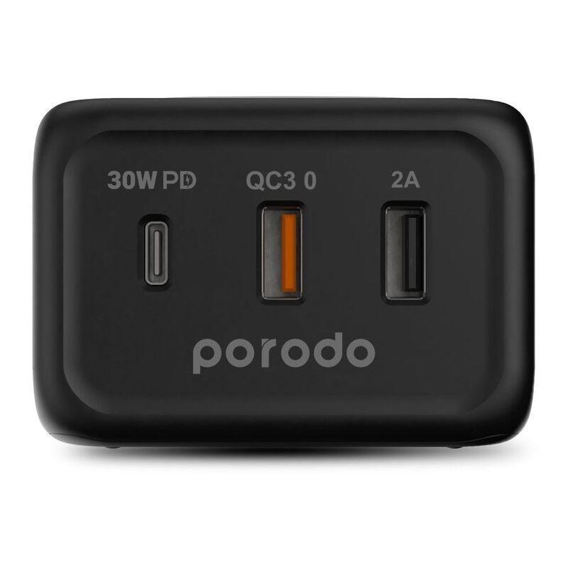 Porodo 3-Port Fast Wireless Charger 15W PD 30W Black, , large image number 3