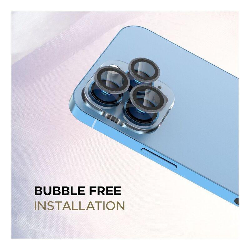 Levelo Lucent Trio Lens Protector Graphite for iPhone 13 Pro/Max/Pro (Pack Of 3), , large image number 4