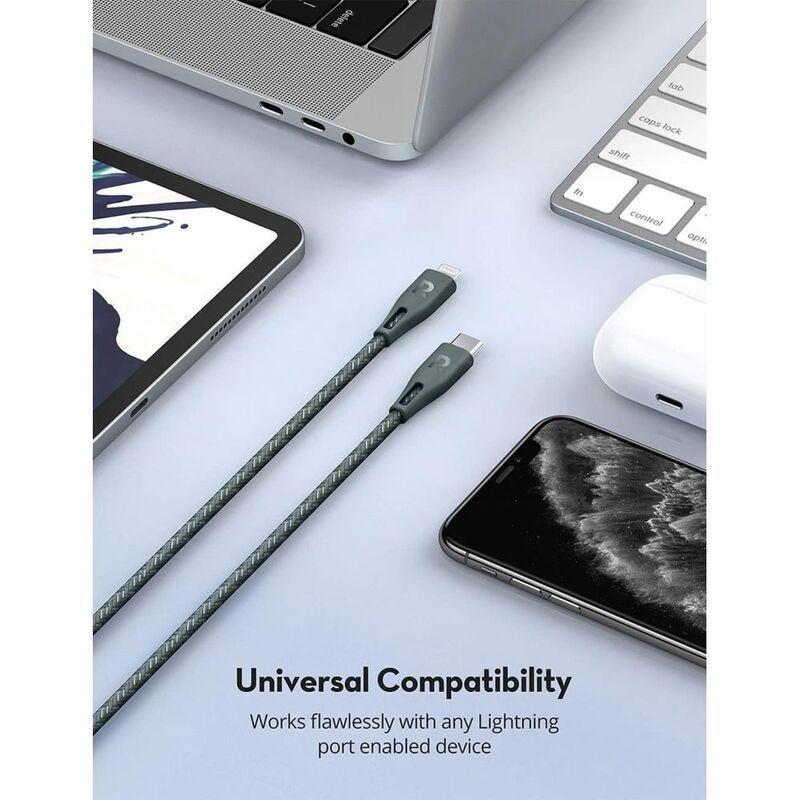 RavPower RP-CB1018 Type-C To Lightning Cable 2m Nylon - Green, , large image number 3