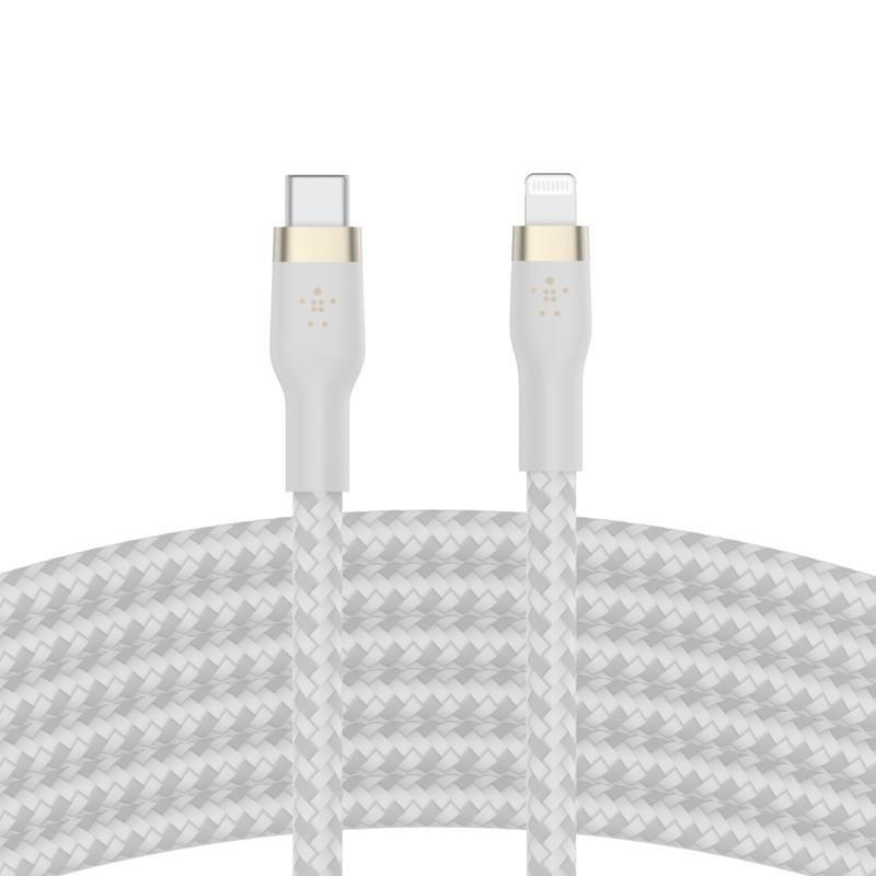 Belkin BoostCharge Pro Flex USB-C Cable with Lightning Connector 1m - White, , large image number 1