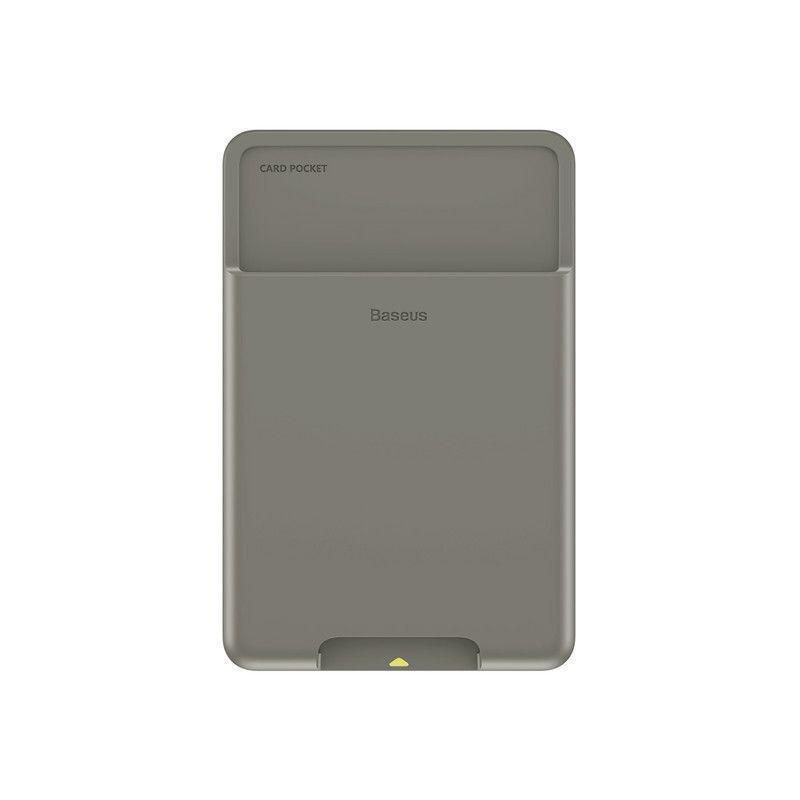Baseus Back Stick Silicone Card Bag - Dark grey, , large image number 0