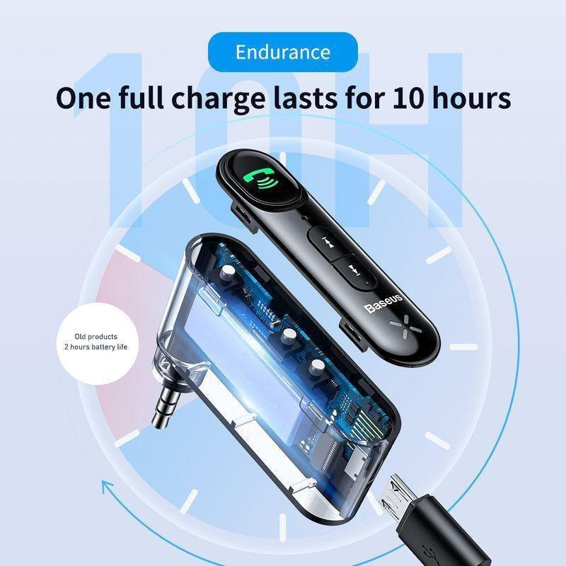 Baseus Qiyin AUX Car Bluetooth Receiver Black, , large image number 5