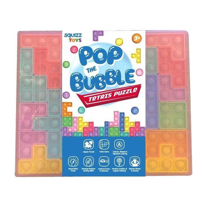 Squizz Toys Pop The Bubble Fidget Tetris Puzzle Alphabet (32 Pieces), , large image number 0
