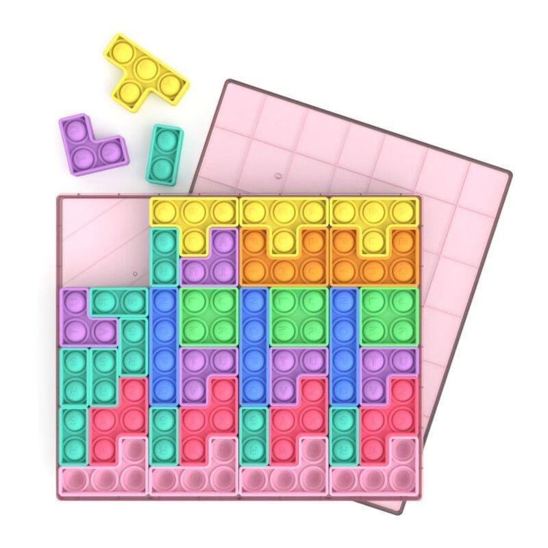 Squizz Toys Pop The Bubble Fidget Tetris Puzzle Alphabet (32 Pieces), , large image number 1