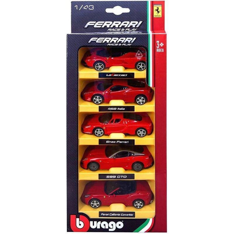 BBurago Race & Play Ferrari 1.43 Scale Die-Cast Model Cars (5 Pack) (Assortment - Includes 1), , large image number 1