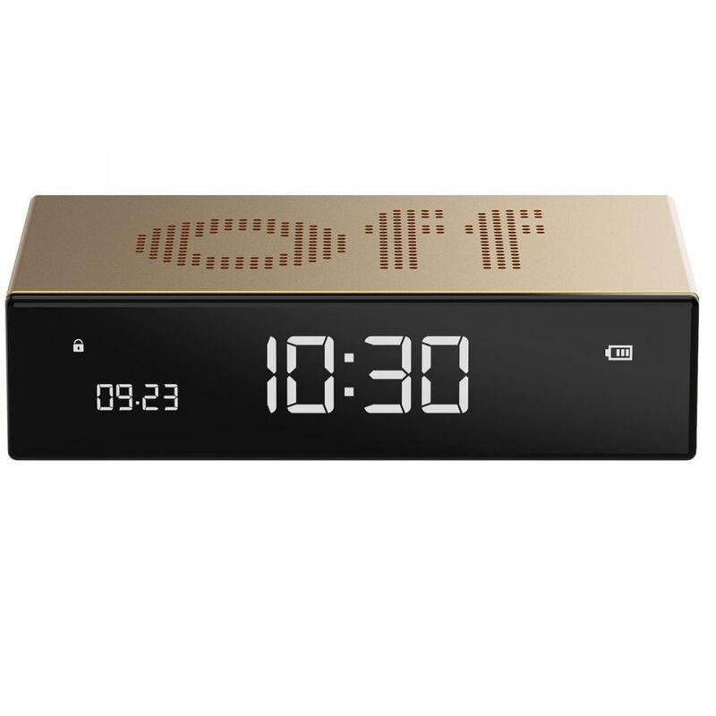 Lexon Flip Premium Alarm Clock - Gold, , large image number 0