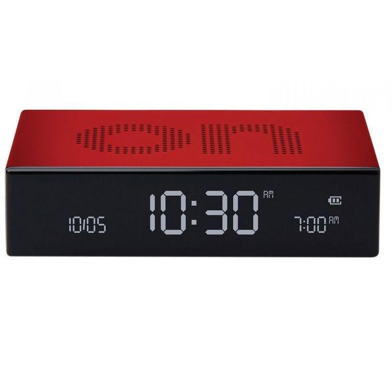 Lexon Flip Premium Alarm Clock - Red, , large image number 0