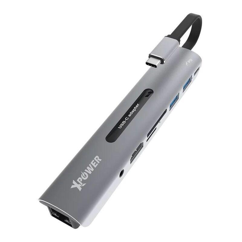XPower HU82 8-in-1 Type-C Hub Grey, , large image number 0