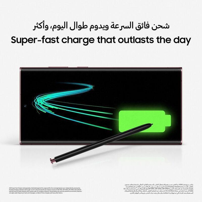 Samsung Galaxy S22 Ultra 5G Smartphone 256GB/12GB/Dual SIM + eSIM - Burgundy, , large image number 1