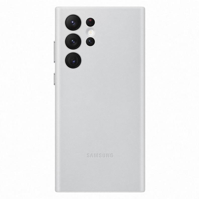 Samsung Leather Cover Grey for Galaxy S22 Ultra, , large image number 1