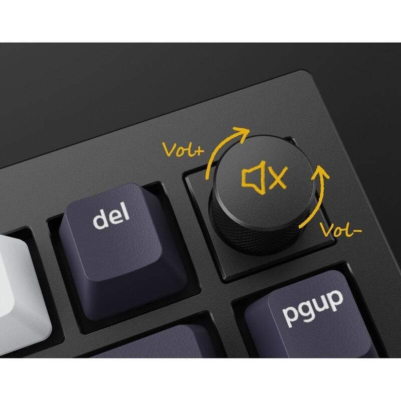 Keychron Q1 QMK Custom Mechanical RGB Keyboard Fully Assembled Knob version With Hot-swappable Sockets/Gateron G Pro Red Switches - Navy Blue, , large image number 4