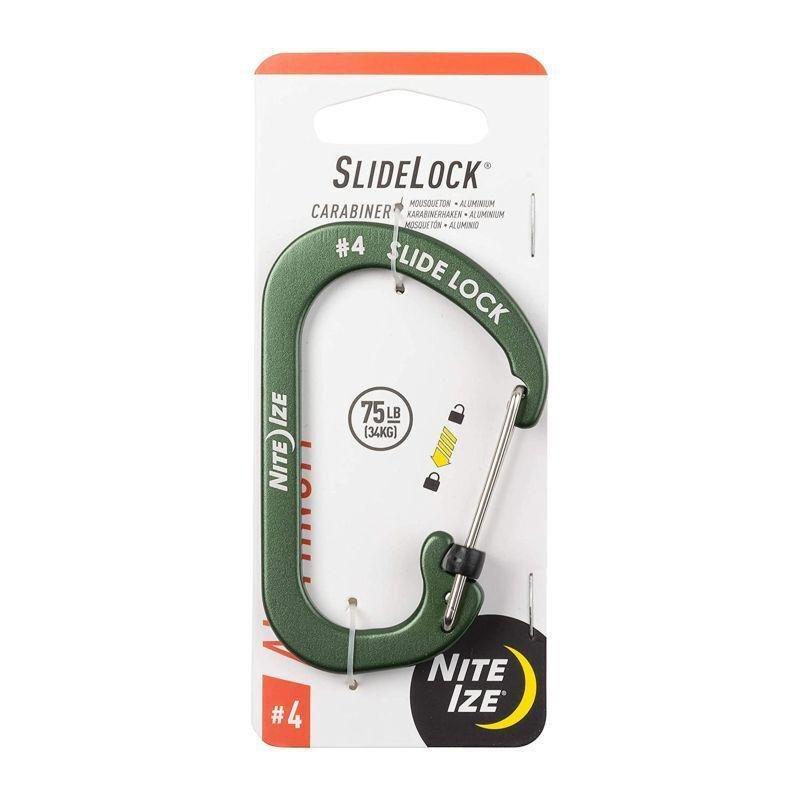 Nite Ize Slidelock Carabiner Aluminum No.4 - Olive, , large image number 1