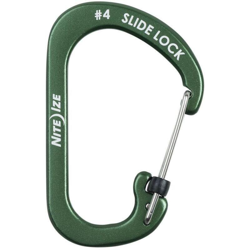 Nite Ize Slidelock Carabiner Aluminum No.3 - Olive, , medium