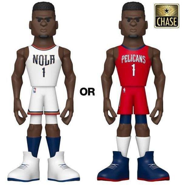 Funko Gold NBA Pelicans Zion Williamson Home Uniform Premium 5-Inch Vinyl Figure (with Chase), , large image number 0