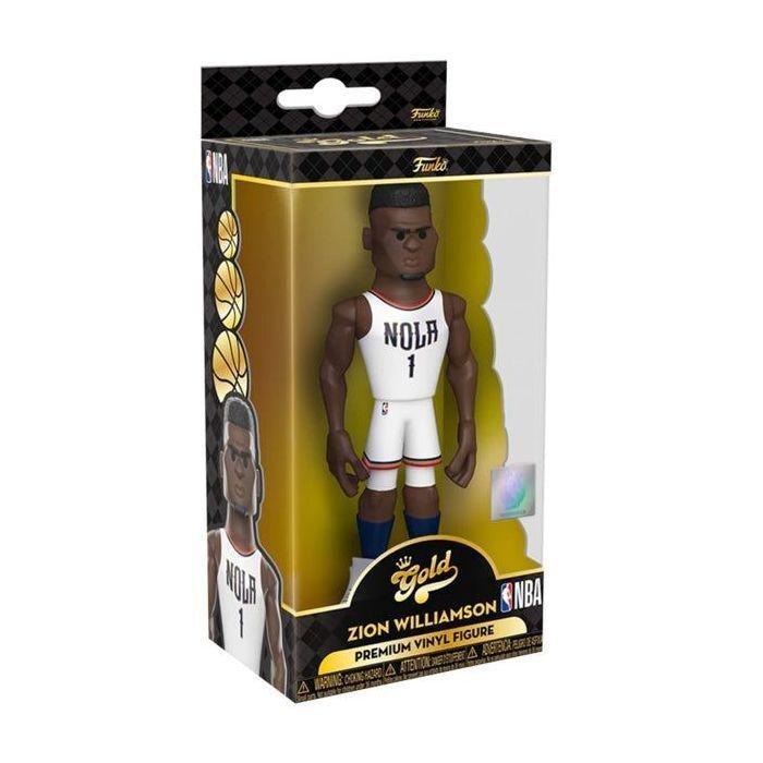 Funko Gold NBA Pelicans Zion Williamson Home Uniform Premium 5-Inch Vinyl Figure (with Chase), , large image number 2
