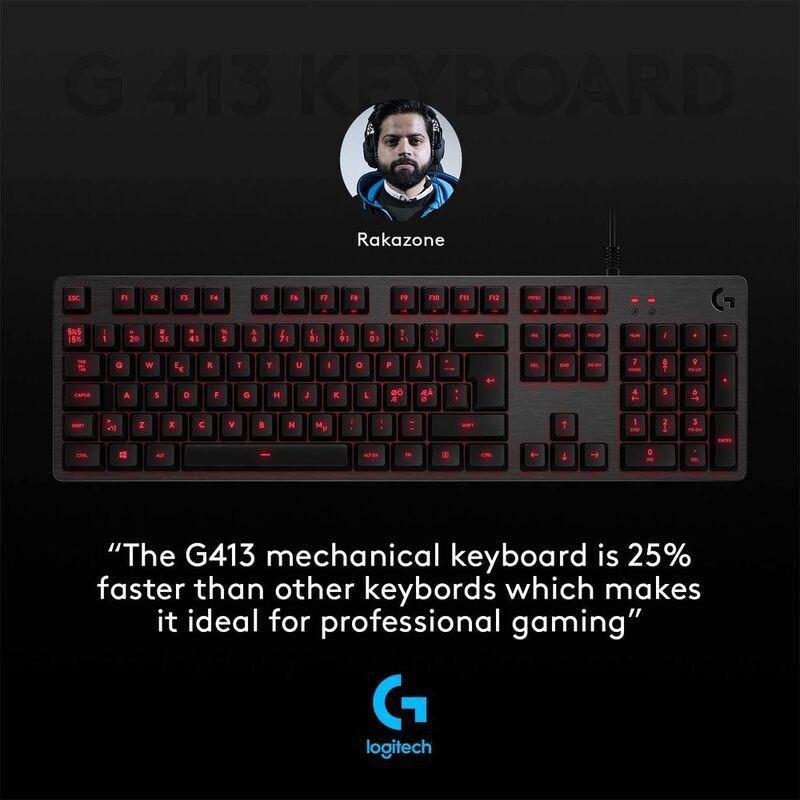 Logitech G G413 SE Mechanical Gaming Keyboard with Tactile Switch - Black (US English), , large image number 6