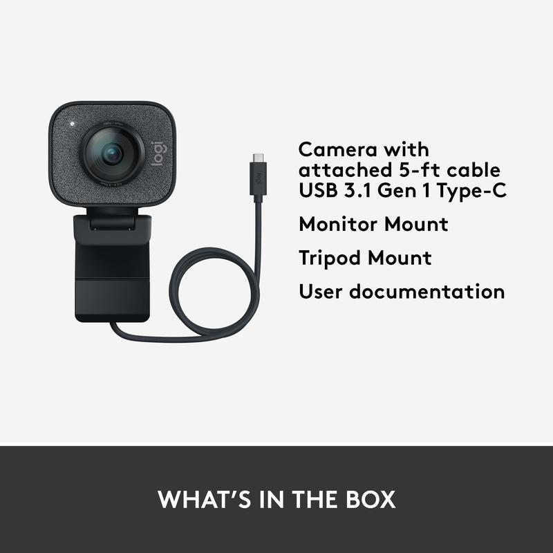 Logitech 960-001281 Streamcam - Full HD 1080p USB Streaming Webcam - Graphite, , large image number 10