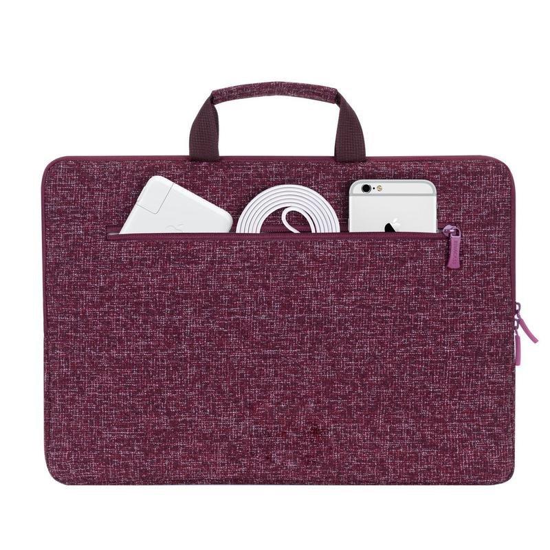 Rivacase 7913 Laptop Sleeve 13.3-inch with Handles - Burgundy Red, , large image number 5