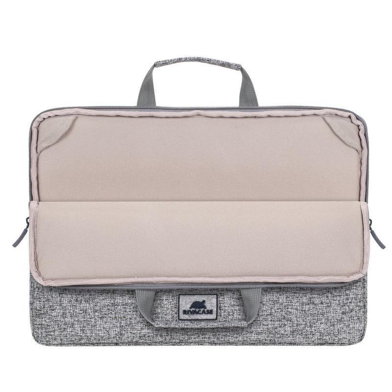 Rivacase 7915 Laptop Sleeve 15.6-inch with Handles - Light Grey, , large image number 2