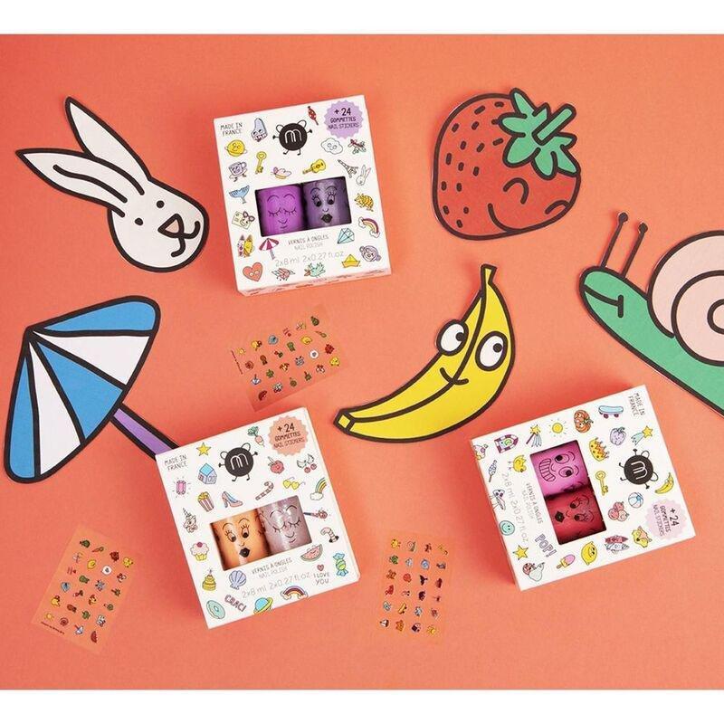 Nailmatic Kids Nail Polish & Nail Stickers - Crac (2 Nail Polish & 24 Stickers), , large image number 1
