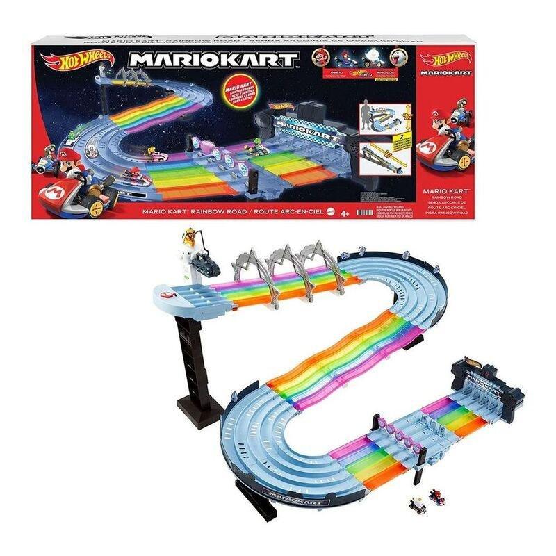 Hot Wheels Mario Kart Rainbow Road Track Set GXX41, , large image number 0
