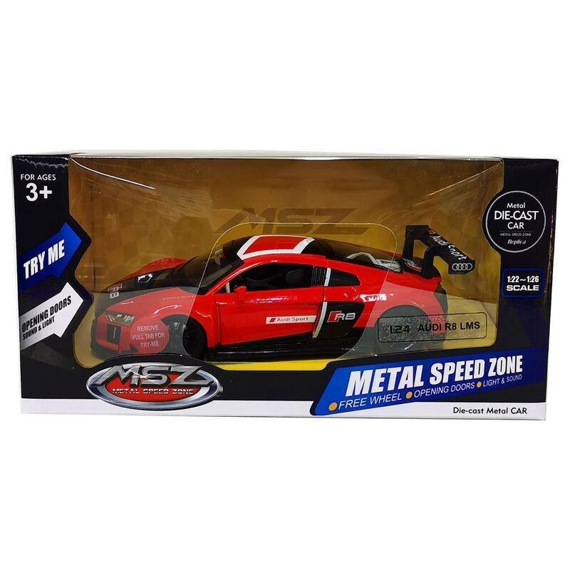 Metal Speed Zone Audi R8 LMS 1.24 Scale Die-Cast Car, , large image number 1