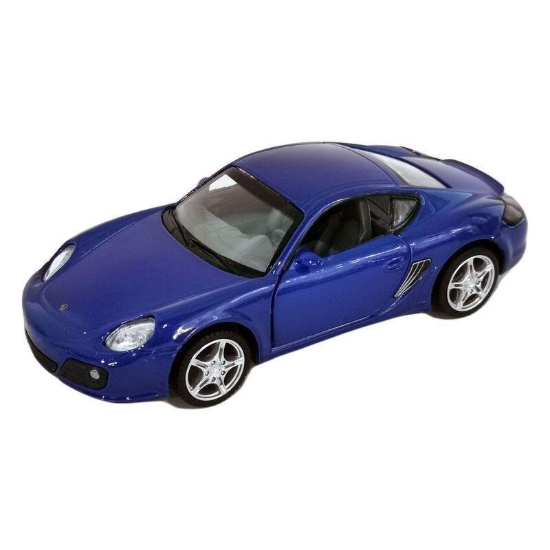 Metal Speed Zone Porsche Cayman S 1.32 Scale Pull-Back Die-Cast Car, , large image number 0