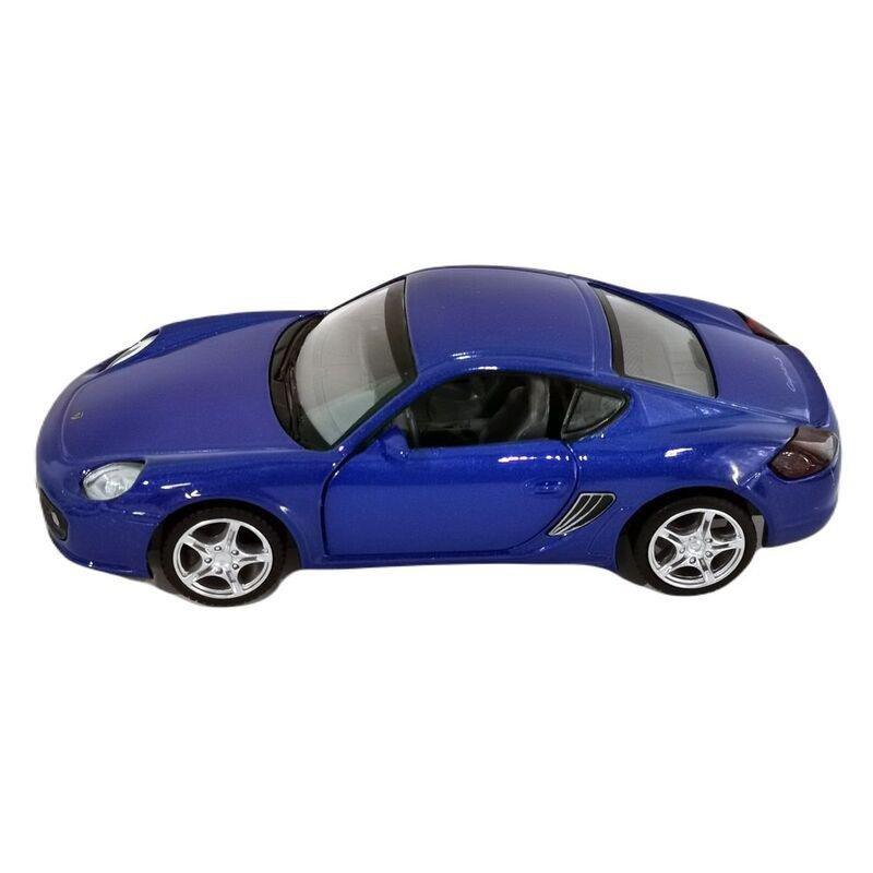 Metal Speed Zone Porsche Cayman S 1.32 Scale Pull-Back Die-Cast Car, , large image number 1