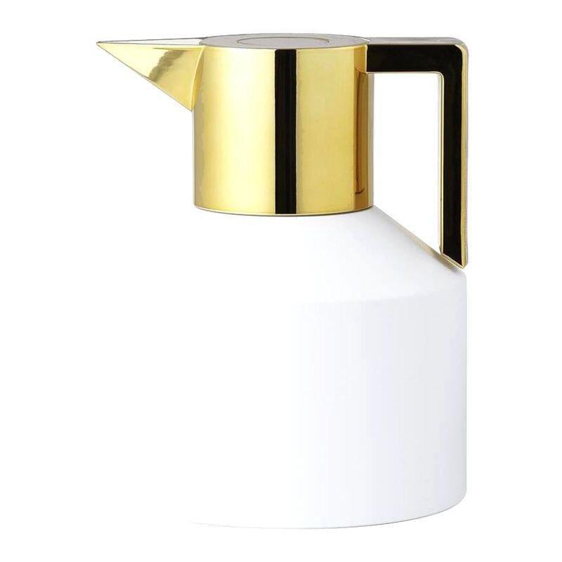 Normann Copenhagen Geo Vacuum Flask 1L - White/Gold-Plated, , medium