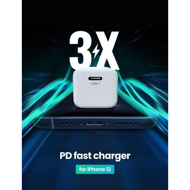 UGreen 20W PD USB-C Fast Charger UK - White, , large image number 6