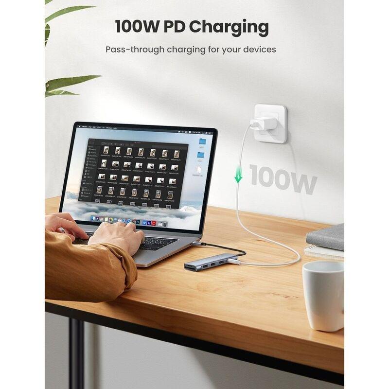 UGreen 6-In-1 USB-C Multifunction Hub with 4K HDMI (HDMI + SD + TF + 2 USB 3.0 + PD) - Grey, , large image number 5
