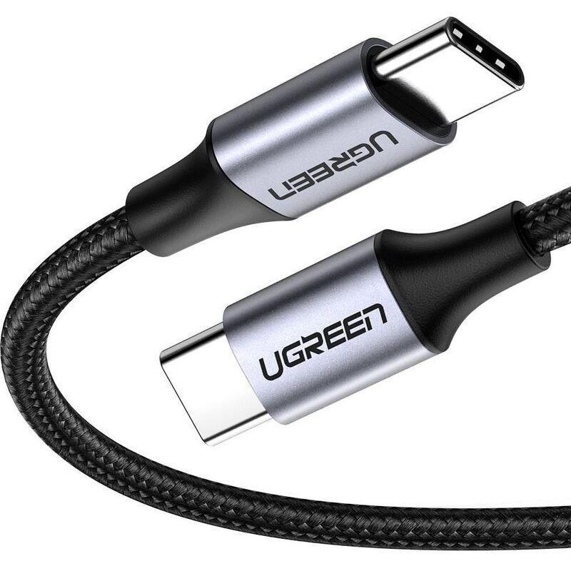 UGreen USB-C to USB-C Cable Nylon Braided 3A PD 60W Fast Charging 2M - Black, , large image number 0