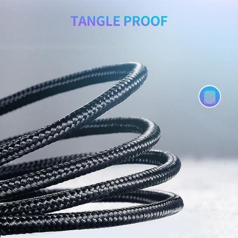 UGreen USB-C to USB-C Cable Nylon Braided 3A PD 60W Fast Charging 2M - Black, , large image number 4