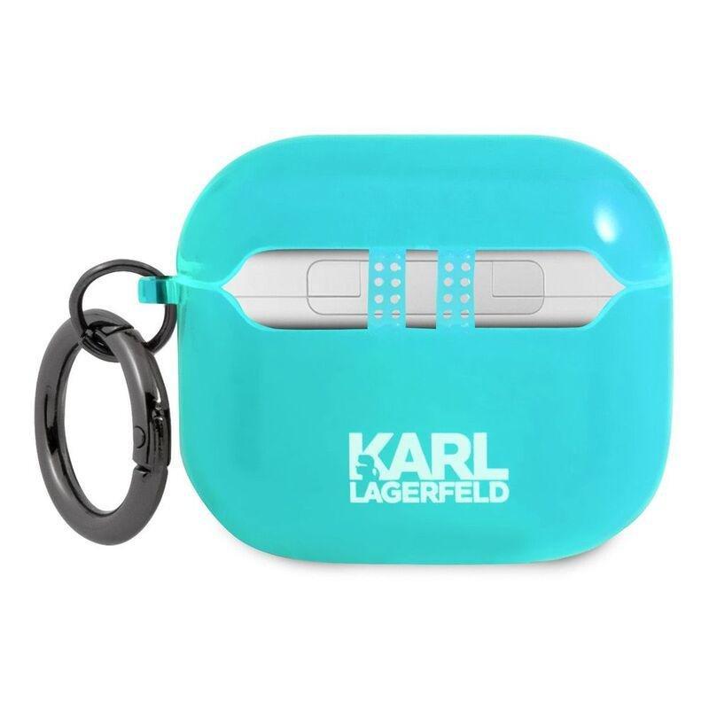 Karl Lagerfeld TPU Choupette Fluo Case for Apple AirPods 3 - Blue, , large image number 1