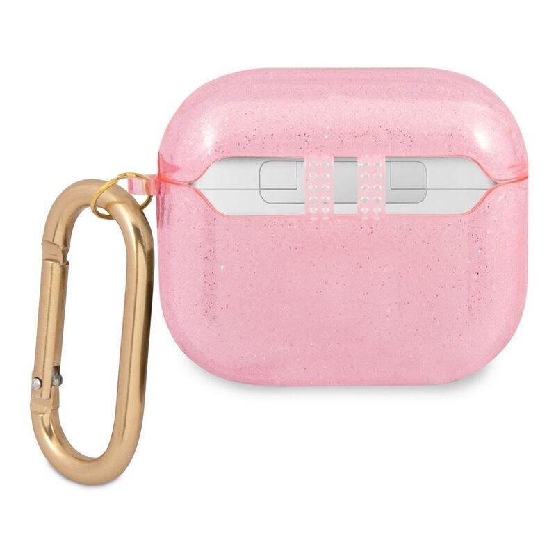 Guess TPU Colored Glitter Case for AirPods 3 - Pink, , large image number 1
