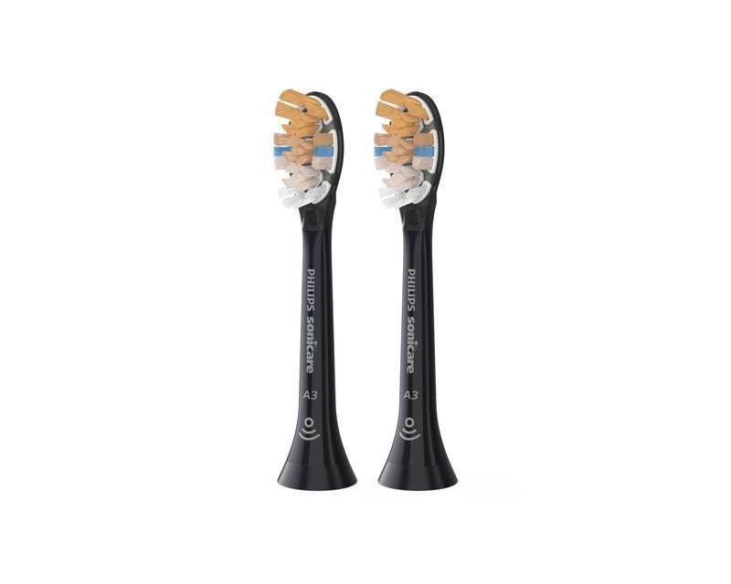 PHILIPS - Philips A3 Premium All-in-One Standard Sonic Toothbrush Heads Black (Pack of 2)