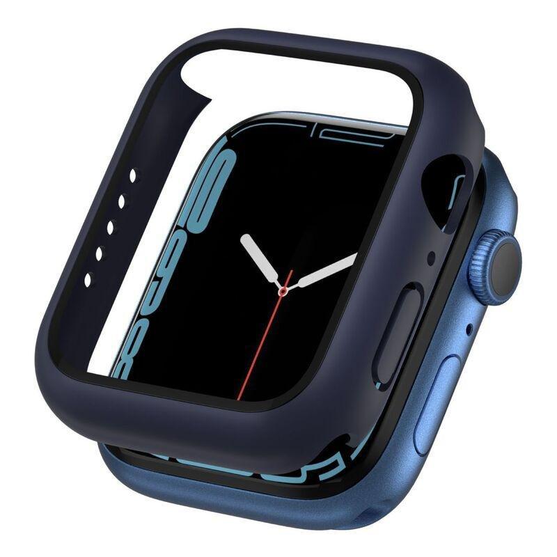 AmazingThing Marsix Bumper Case with Glass Screen Protector Blue for Apple Watch Series 7 41mm, , medium