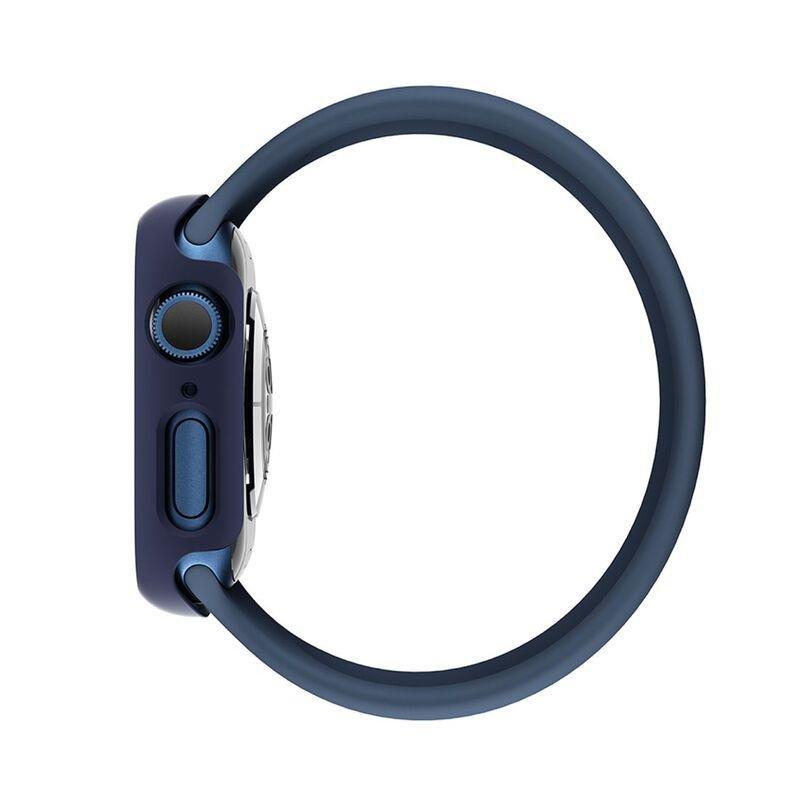 AmazingThing Marsix Bumper Case with Glass Screen Protector Blue for Apple Watch Series 7 41mm, , large image number 4
