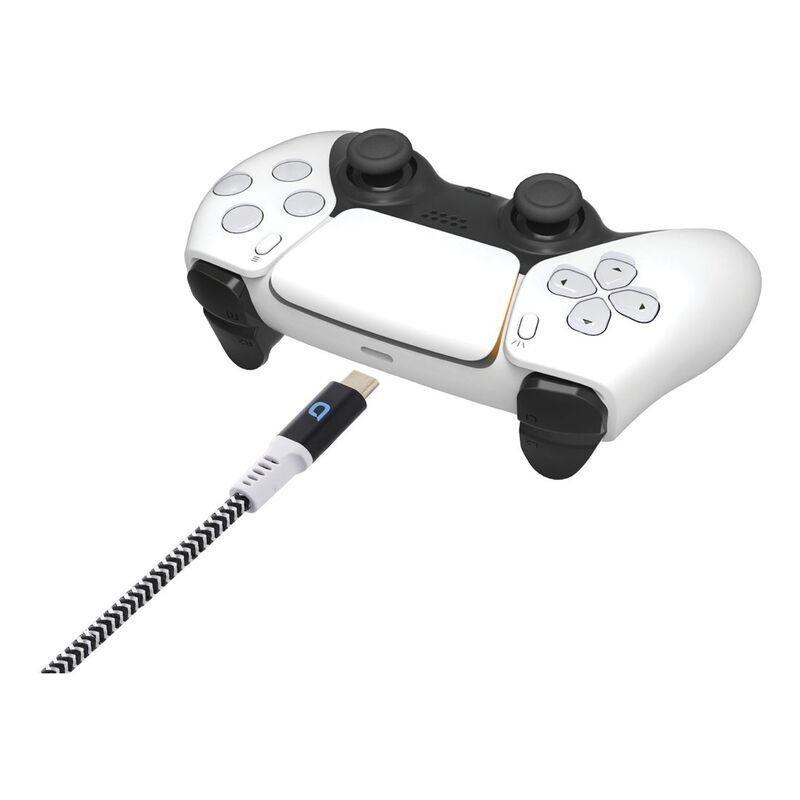 Bionik Lynx Charge Cable 10ft Black/White for Ps5, , large image number 0