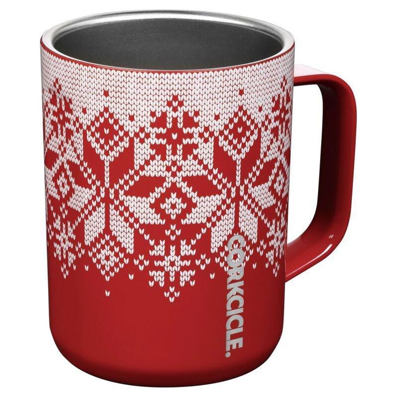 Corkcicle Canteen Mug Fairisle Red 470ml, , large image number 0