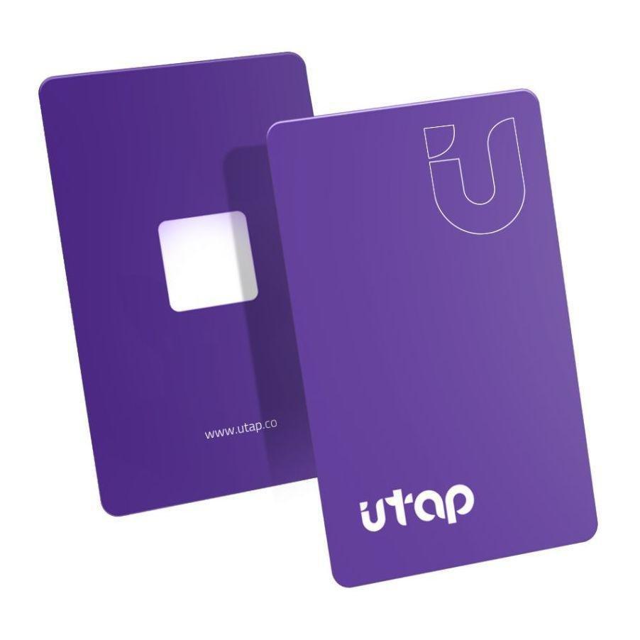 uTap Digital Business Card Purple with Built-In NFC Chip and QR Code, , large image number 0