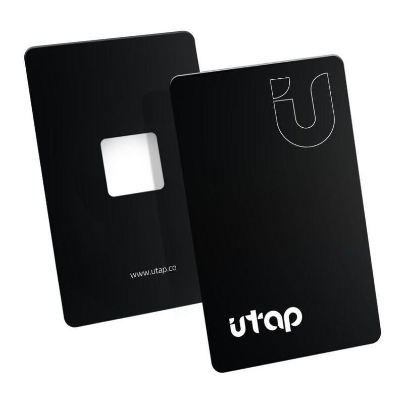 uTap Digital Business Card Black with Built-In NFC Chip and QR Code, , large image number 0