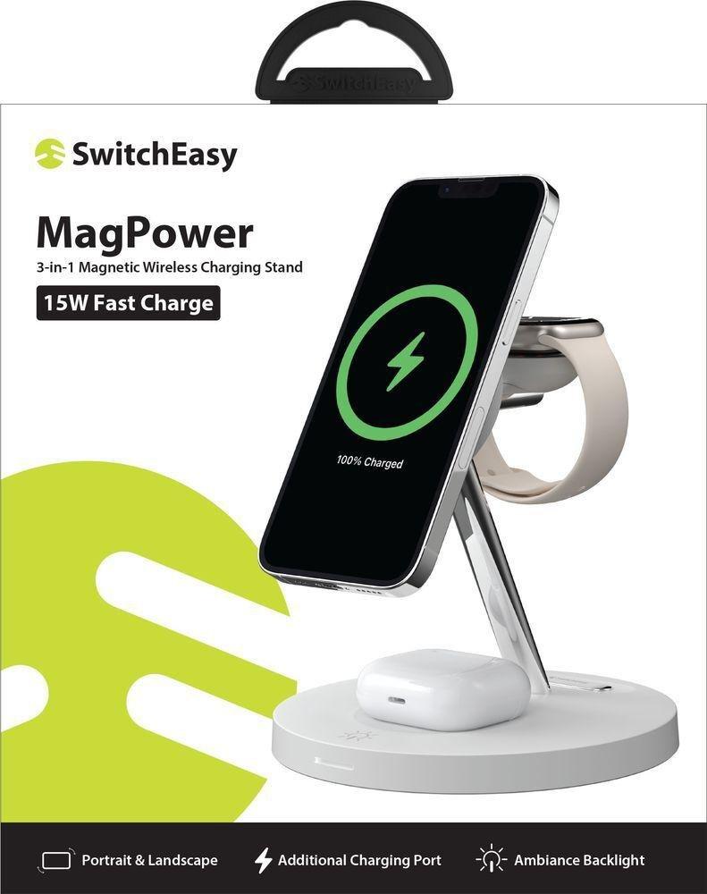 Switcheasy Magpower 3-in-1 Magnetic Wireless Charging Stand, , large image number 1