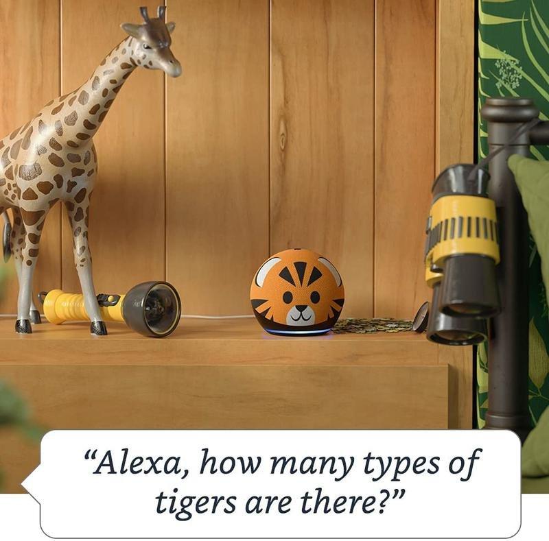 Amazon Echo Dot Kids (4th Gen) Smart Speaker - Tiger, , large image number 3