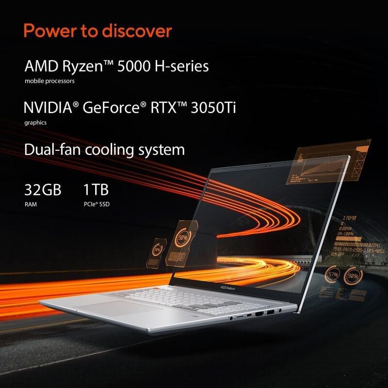 ASUS Vivobook Pro 16X OLED M7600QE-OLED0R9W Creator Laptop/AMD Ryzen R9-5900HX/32GB RAM/1TB SSD/NVIDIA GeForce RTX 3050 Ti 4GB/16 Inch 4K (3840x216..., , large image number 6